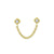 Crushed Ice Double Piercing Earring Medium | Daniel Popkie
