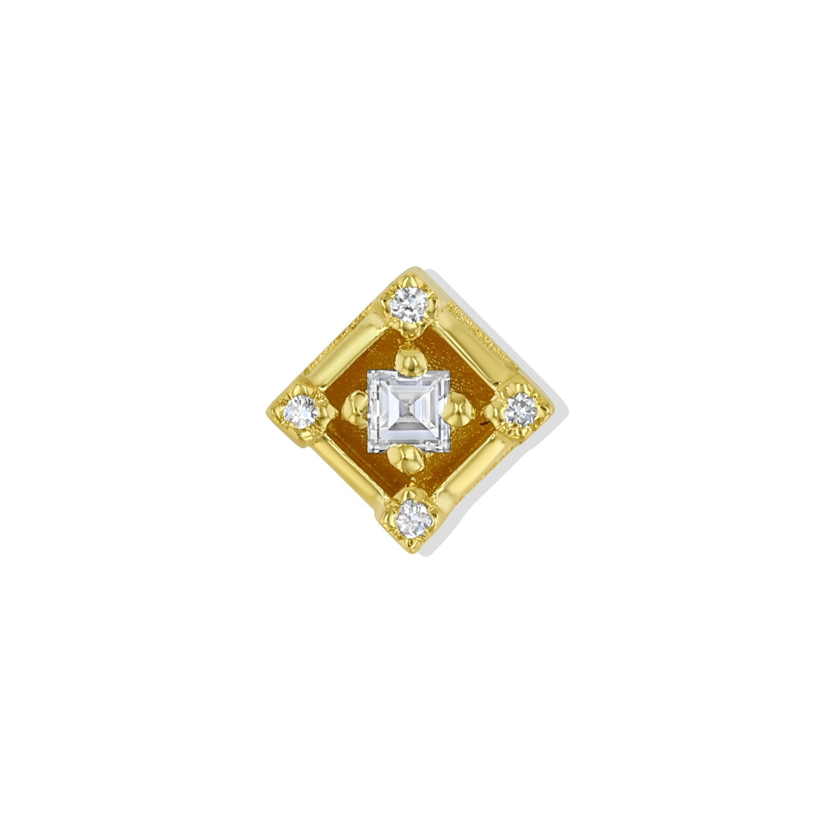 Fortress - 18K Gold Diamond Studs